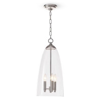 Maiden Glass Pendant - Polished Nickel - Pendant Close Up | Bone & Brass