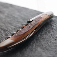 Forge de Laguiole Corkscrew Oak Barrel Wood - Satin - Corkscrew Detail | Bone & Brass