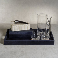 Cameron White Bone Scalloped Decorative Box - Box Top View | Bone & Brass