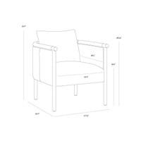 Wilder Heather Ivory Tweed Lounge Chair, view 4