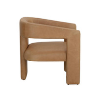 Cobourg Tan Leather Lounge Chair - Chair Detail | Bone & Brass