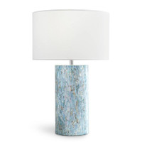 Layla Blue Mother Pearl Table Lamp | Bone & Brass