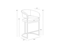 Marris Gold - Danny Teal Counter Stool