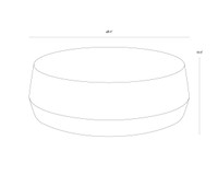 Creed Large - Gunmetal Coffee Table