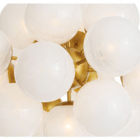 Shine Chandelier Swirl Glass Polished Nickel Natural Brass, view 3