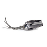 St. Anton Pewter Antler Ice Scoop - Scoop Side View | Bone & Brass