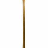 Lillian floor lamp with a sleek, modern brass silhouette and natural linen shade.