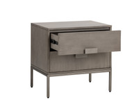 Jade Antique Silver - Ash Grey Nightstand