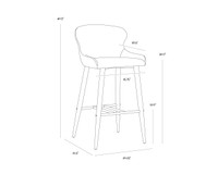 Evora Barstool Milliken Cognac