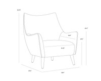 Sorrel Polo Club Kohl Grey / Abbington Black Lounge Chair
