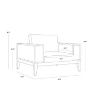 Salerno Gracebay Grey Armchair, view 3