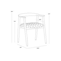 Jeremy Dining Black Armchair, view 4