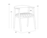 Jeremy Dining Black Armchair