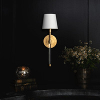 Auburn Brass & Crystal Sconce, view 2