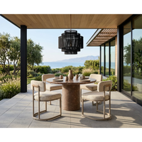 Alyssa Black Jute Chandelier, view 2