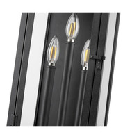 Black Stepped Glass Outdoor Wall Light, view 5
