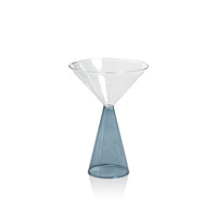 Vivian Blue Stem Martini Glasses, Set of 4 | Bone & Brass