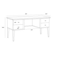 Pattinson White Ceruse - Oyster Shagreen Desk, view 4