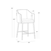 Carter Napa Beige / Napa Tan Counter Stool, view 5