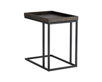 Arden C-Shaped Black - Charcoal Grey Side Table