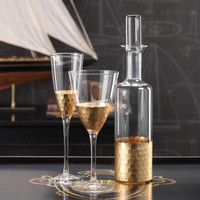Victoria Gold Wine Glass, Set 4 - Glass Bowl Detail | Bone & Brass