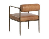 Ajani Dining Tan Leather Armchair