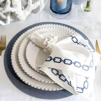 Ray Shagreen Placemats, Set 4 - Placemat Side View | Bone & Brass