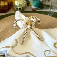 Candy Cane Holiday Napkin Ring, Set 4 - Ring Detail | Bone & Brass