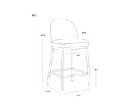 Lavania Meg Taupe / Porcini Taupe Counter Stool