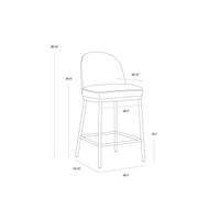 Lavania Meg Taupe / Porcini Taupe Counter Stool, view 4