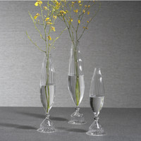 Flo Optic Glass Vases, Set 2 - Vase Side View | Bone & Brass