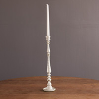 Encanto Crosby Medium Candlestick Holder (Cream) - Candlestick Close Up | Bone & Brass