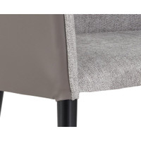 Asher Dining Flint Grey / Napa Taupe Armchair, view 3