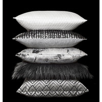 Stealth Pewter Throw Pillow - Pillow Detail | Bone & Brass