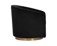 Hazel Swivel Gold - Black Sky Lounge Chair