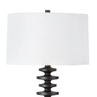 Fishbone Buffet Table Lamp Ebony - Lamp Detail | Bone & Brass