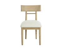 Florian Light Oak - Geralt Linen Dining Chair