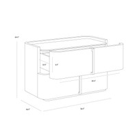 Jamille Large - Cream Nightstand, view 3