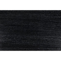 Close-up of a Portuguese desk's hand-rubbed black solid mahogany surface, showing wood grain.
