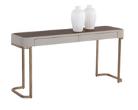 Jamille Cream & Warm Brass Console Table