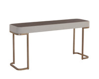 Jamille Cream & Warm Brass Console Table