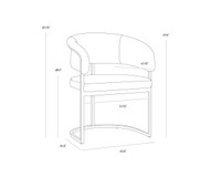 Marris Dining Gunmetal - Belfast Heather Grey Armchair