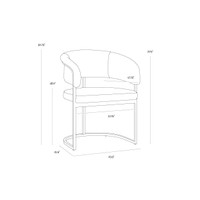 Marris Dining Gunmetal - Belfast Heather Grey Armchair, view 4