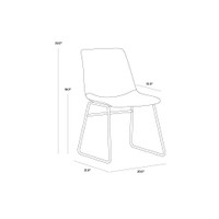 Cal Antique Grey Dining Chair, view 5
