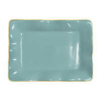 Encanto Vento Small Rectangular Tray (Turquoise) | Bone & Brass