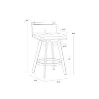 Arizona Swivel Castillo Cream Counter Stool, view 5