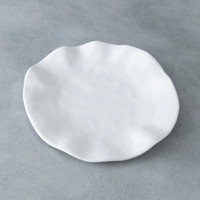 Havana White 9" Salad Plate Set of 4 - Plate Top View | Bone & Brass
