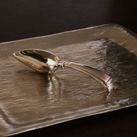 Sierra Modern Alejandra Ice Scoop (Gold) - Bucket Side View | Bone & Brass