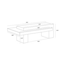 Herriot Dark Brown / Grey Coffee Table, view 2