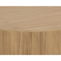 Kalla Round - Rustic Oak Coffee Table, view 2